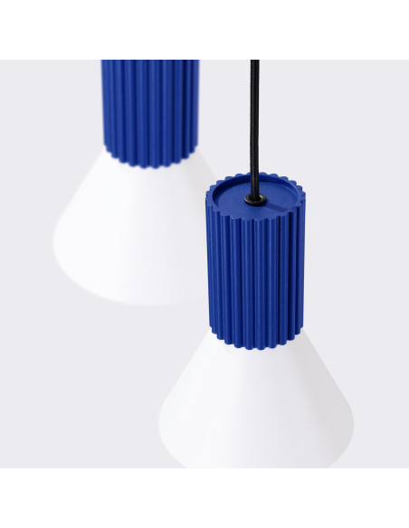 Lampa wisząca ESTRIA 3P biała/ultramaryna
