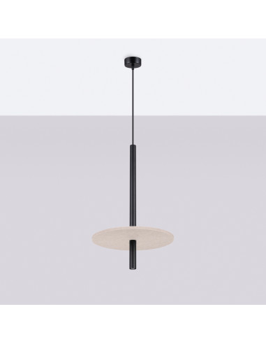 Lampa wisząca FELTRO 1 czarna/beżowa