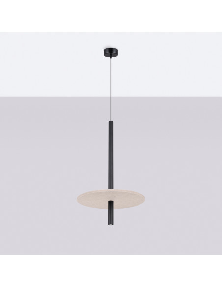 Lampa wisząca FELTRO 1 czarna/beżowa