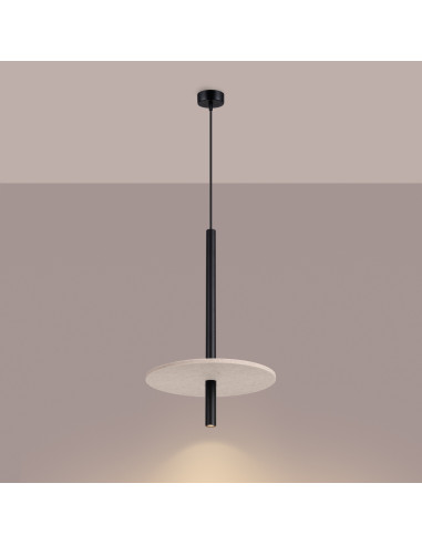 Lampa wisząca FELTRO 1 czarna/beżowa