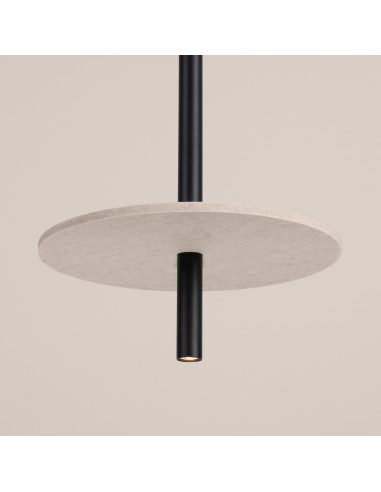 Lampa wisząca FELTRO 1 czarna/beżowa
