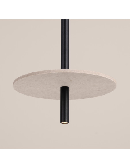 Lampa wisząca FELTRO 1 czarna/beżowa