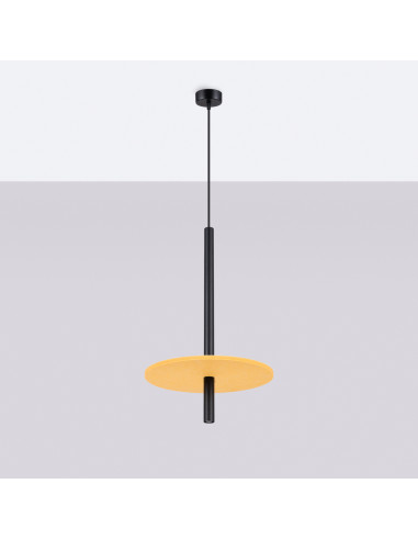 Lampa wisząca FELTRO 1 czarna/żółta