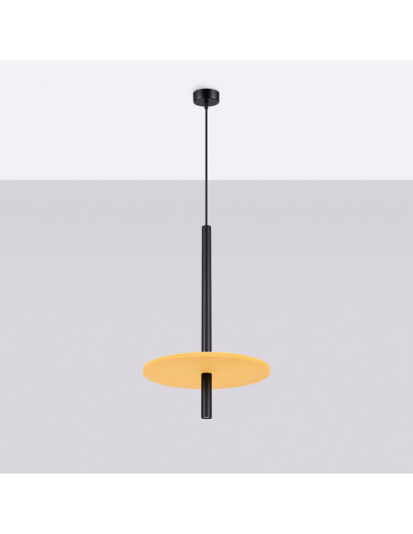 Lampa wisząca FELTRO 1 czarna/żółta