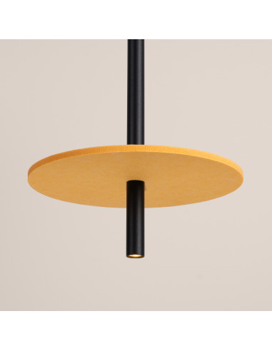 Lampa wisząca FELTRO 1 czarna/żółta