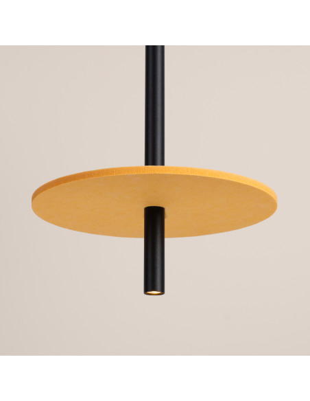 Lampa wisząca FELTRO 1 czarna/żółta