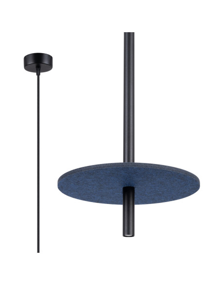 Lampa wisząca FELTRO 1 czarna/granatowa