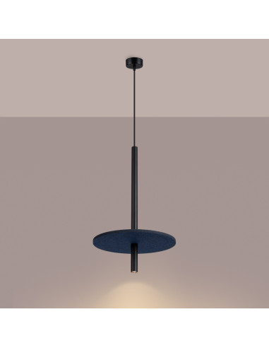 Lampa wisząca FELTRO 1 czarna/granatowa
