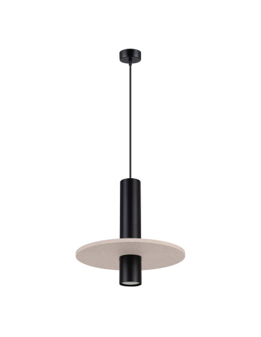 Lampa wisząca PELTA 1 czarna/beżowa
