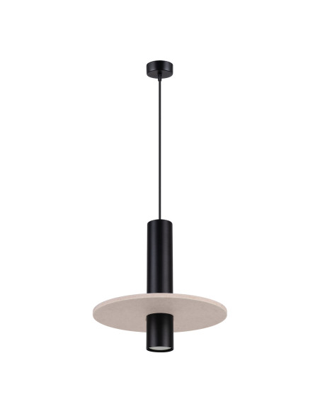 Lampa wisząca PELTA 1 czarna/beżowa