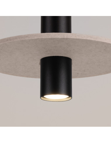 Lampa wisząca PELTA 1 czarna/beżowa