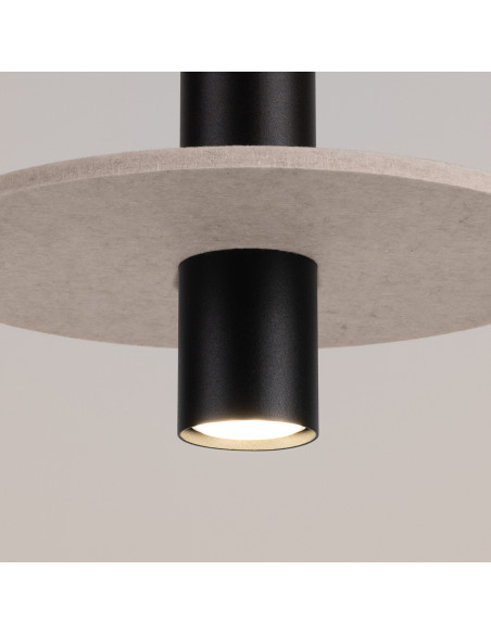 Lampa wisząca PELTA 1 czarna/beżowa