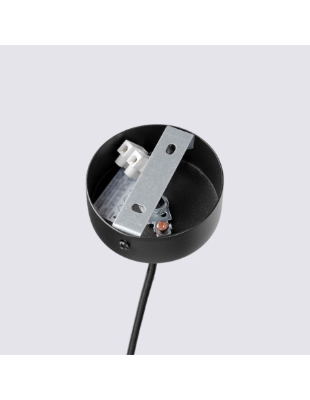 Lampa wisząca PELTA 1 czarna/beżowa