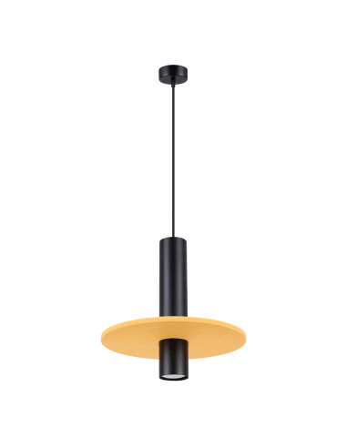 Lampa wisząca PELTA 1 czarna/żółta