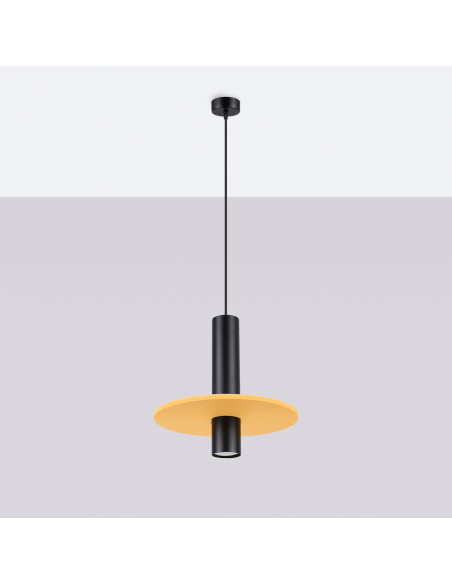 Lampa wisząca PELTA 1 czarna/żółta