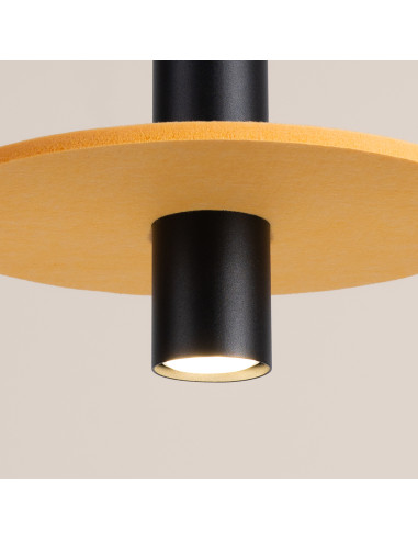 Lampa wisząca PELTA 1 czarna/żółta