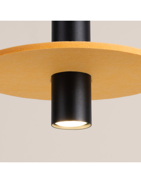 Lampa wisząca PELTA 1 czarna/żółta