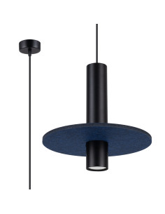 Lampa wisząca PELTA 1 czarna/granatowa