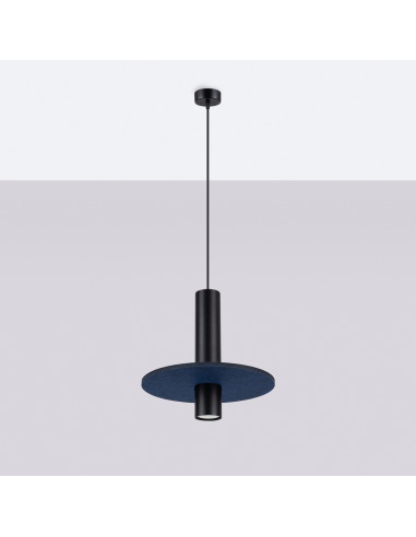 Lampa wisząca PELTA 1 czarna/granatowa
