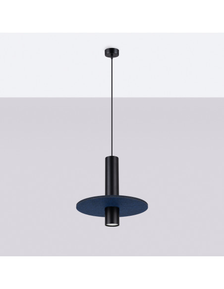 Lampa wisząca PELTA 1 czarna/granatowa