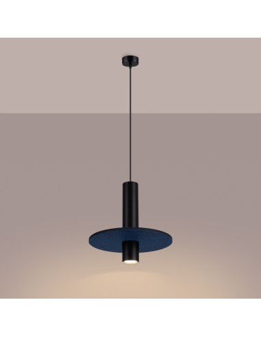 Lampa wisząca PELTA 1 czarna/granatowa
