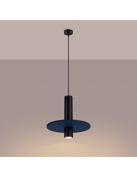 Lampa wisząca PELTA 1 czarna/granatowa
