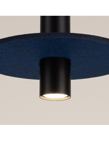 Lampa wisząca PELTA 1 czarna/granatowa