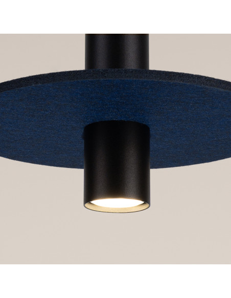Lampa wisząca PELTA 1 czarna/granatowa