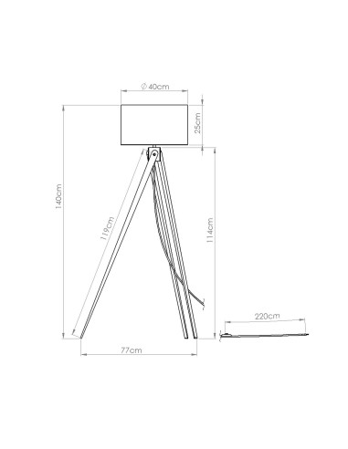Lampa podłogowa NATT taupe