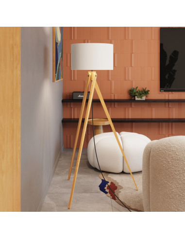 Lampa podłogowa NATT biała