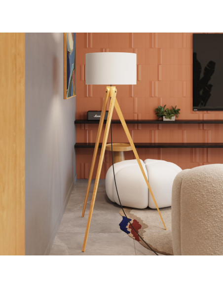 Lampa podłogowa NATT biała