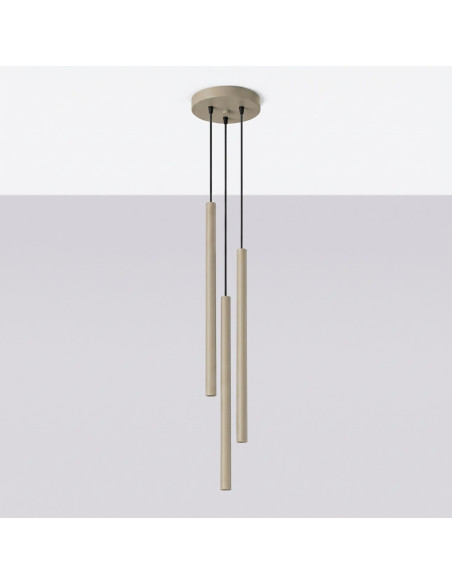 Lampa wisząca PASTELO 3P taupe