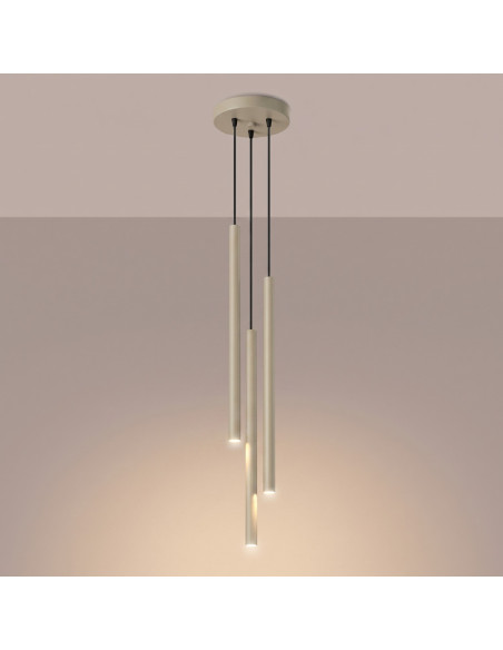 Lampa wisząca PASTELO 3P taupe