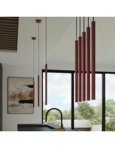 Lampa wisząca PASTELO 1 burgund
