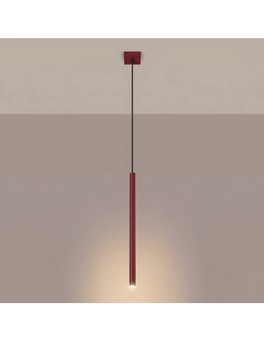Lampa wisząca PASTELO 1 burgund