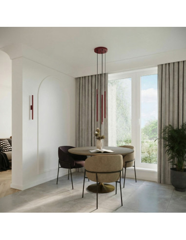 Lampa wisząca PASTELO 2 burgund