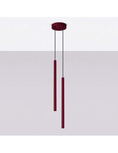 Lampa wisząca PASTELO 2 burgund