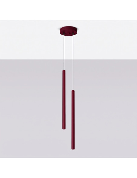 Lampa wisząca PASTELO 2 burgund