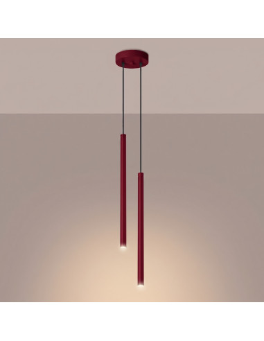 Lampa wisząca PASTELO 2 burgund