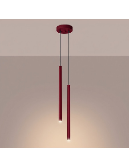 Lampa wisząca PASTELO 2 burgund