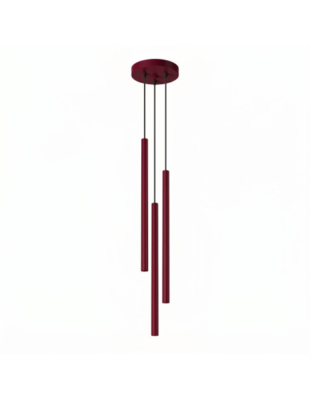 Lampa wisząca PASTELO 3P burgund