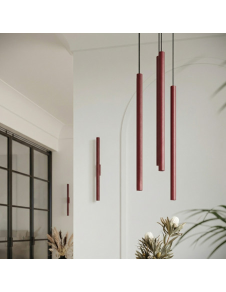 Lampa wisząca PASTELO 3P burgund