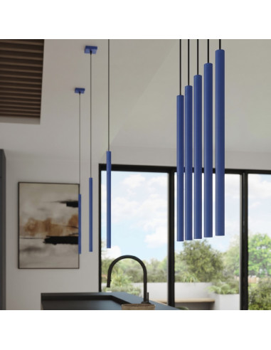Lampa wisząca PASTELO 3P ultramaryna