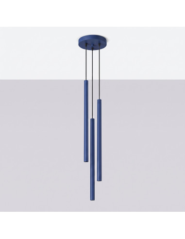 Lampa wisząca PASTELO 3P ultramaryna