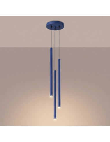Lampa wisząca PASTELO 3P ultramaryna