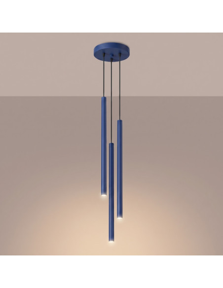 Lampa wisząca PASTELO 3P ultramaryna