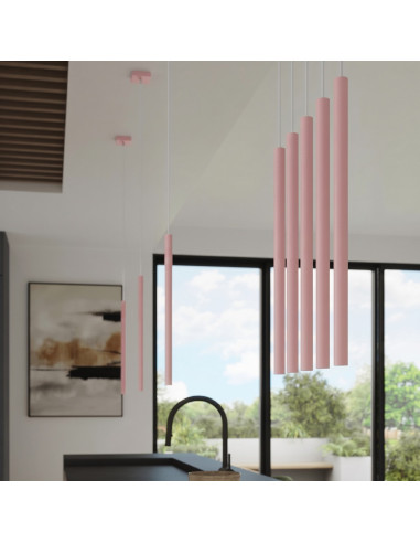 Lampa wisząca PASTELO 1 różowa
