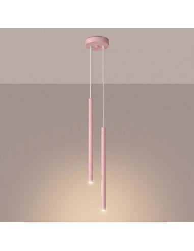 Lampa wisząca PASTELO 2 różowa