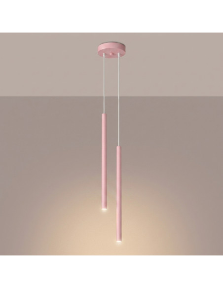 Lampa wisząca PASTELO 2 różowa