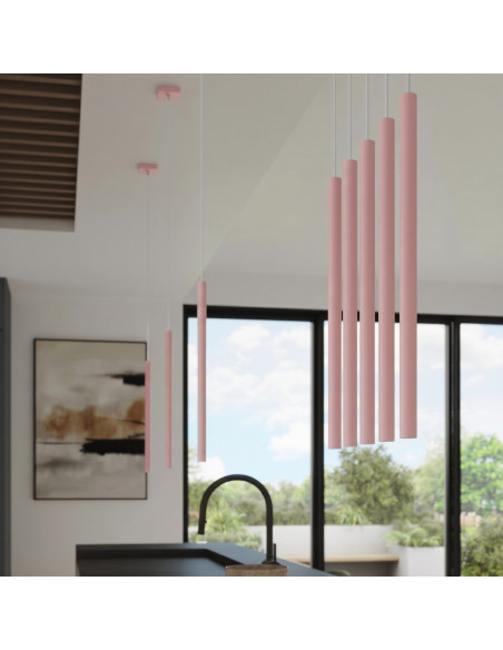 Lampa wisząca PASTELO 3P różowa